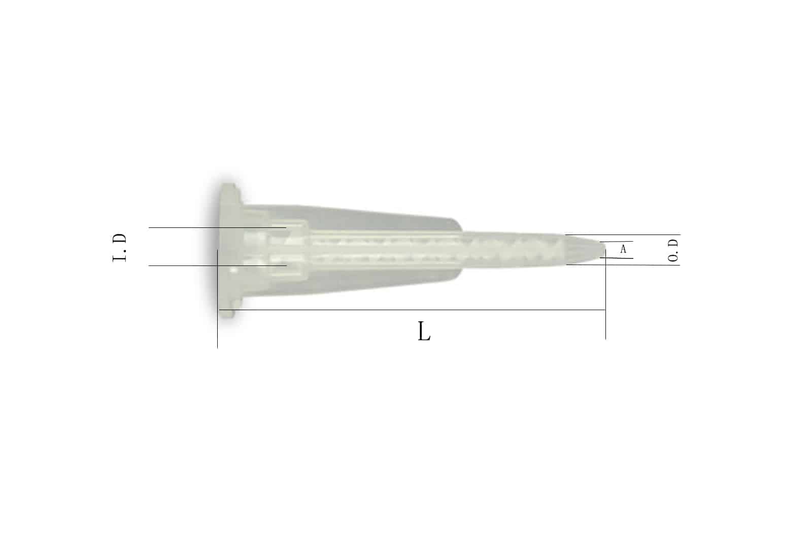 A10 Bayonet Epoxy Mixing Nozzle White Specification