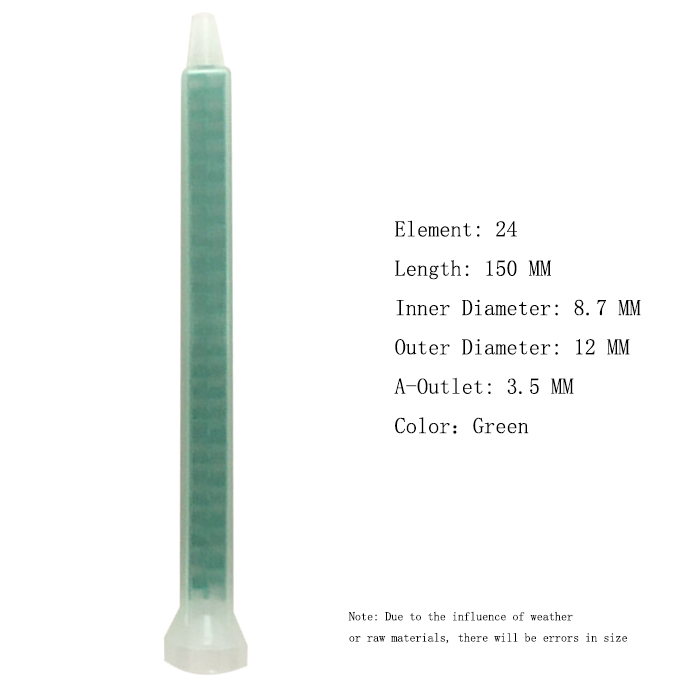 B2 Square Static Epoxy Mixing Nozzle Green Details