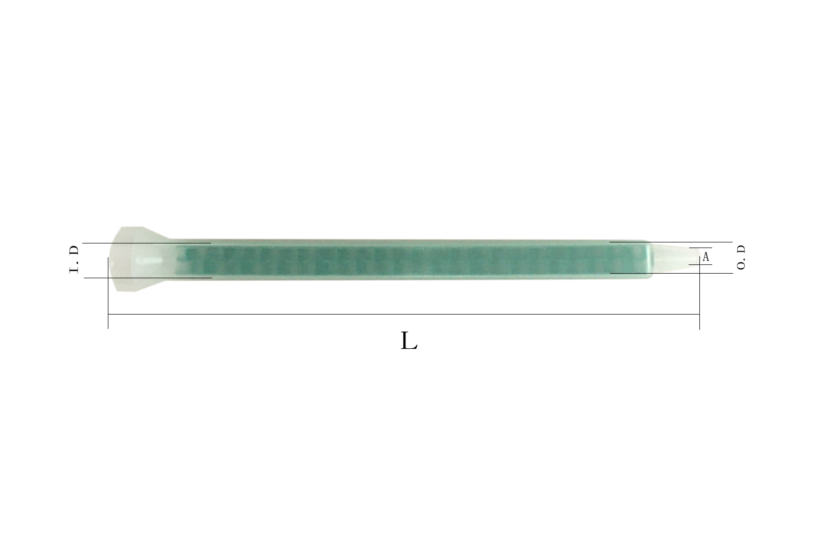 B2 Square Static Epoxy Mixing Nozzle Green Specification