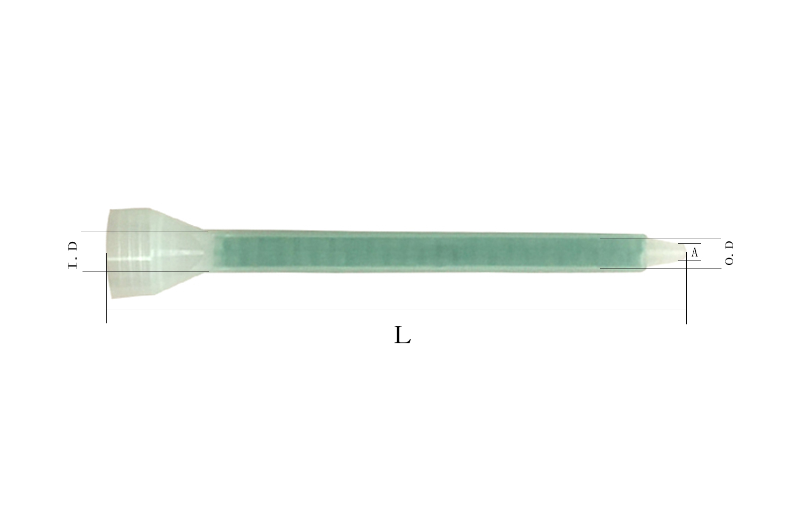 B3 Square Static Epoxy Mixing Nozzle Green Specification
