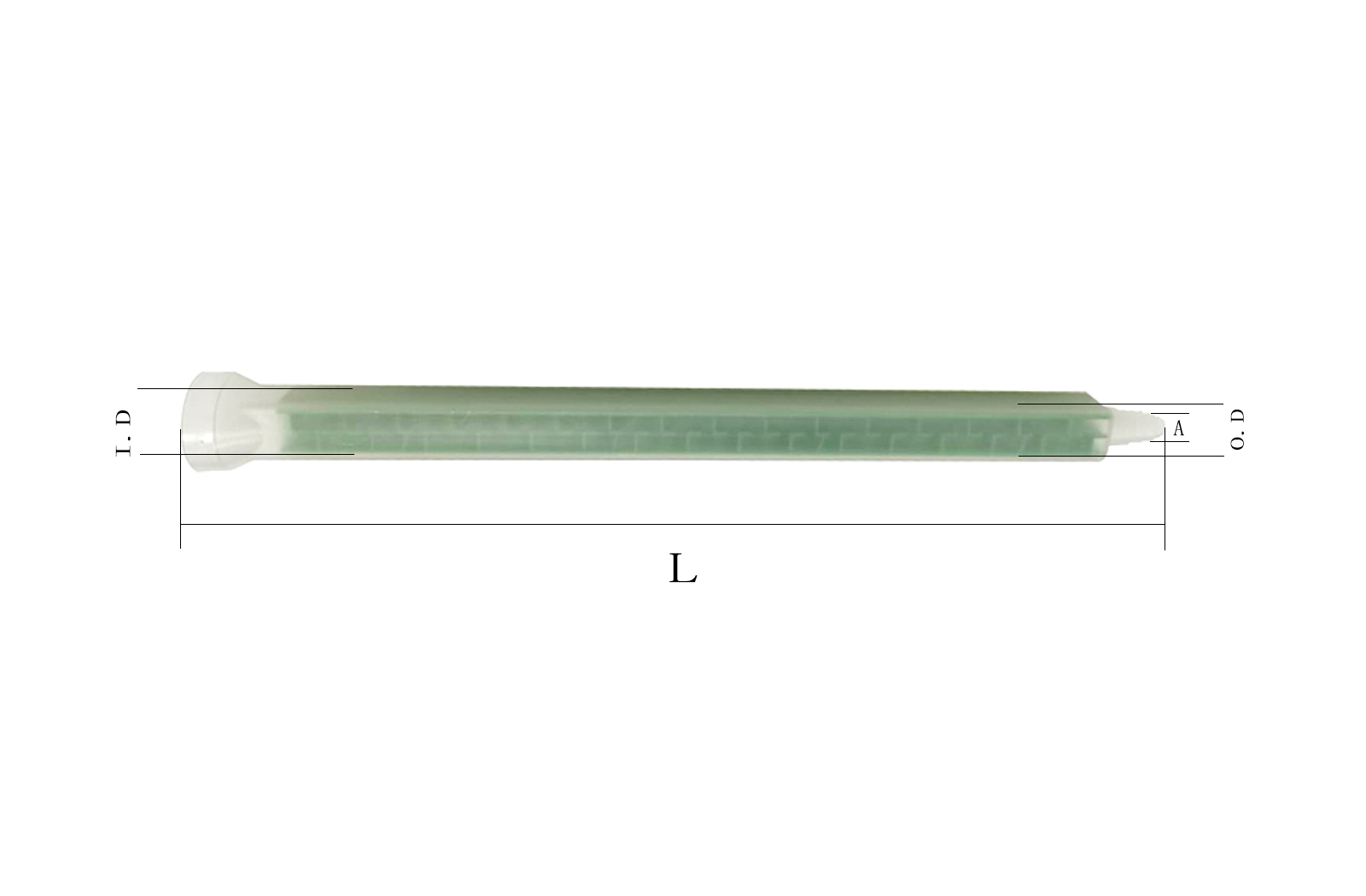 B4 Square Static Epoxy Mixing Nozzle Green Specification