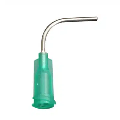 Angled Syringe Tip, 90 Degrees, 18 Gauge, Green