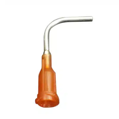 Angled Syringe Tip,15 Gauge, Amber, 90 Degrees