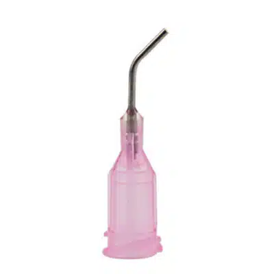 Angled Syringe Tip,20 Gauge, Pink, 45 Degrees