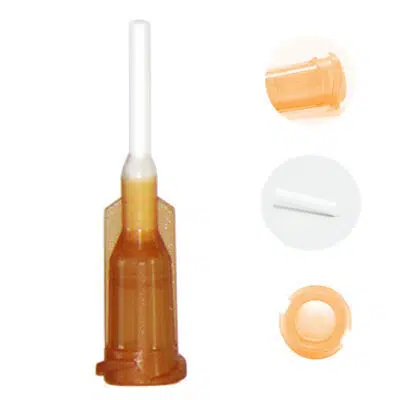 Flexible Dispensing Tip, 15 Gauge, Amber