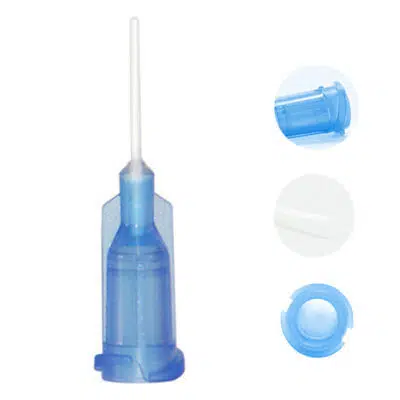 Flexible Dispensing Tip, 22 Gauge, Blue