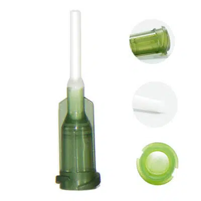 Flexible Dispensing Tip, 14 Gauge, Olive