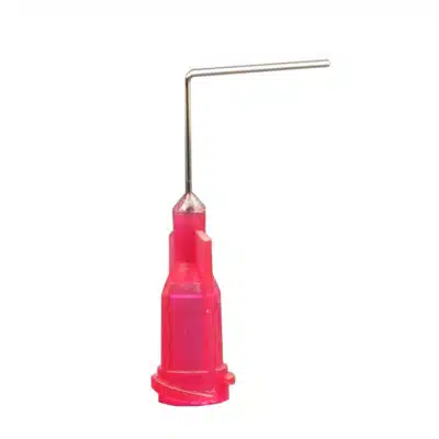 Angled Syringe Tip, 90 Degrees, 25 Gauge, Red