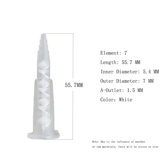 A13 Bayonet Epoxy Mixing Nozzle White A13 Bayonet Epoxy Mixing Nozzle White Details