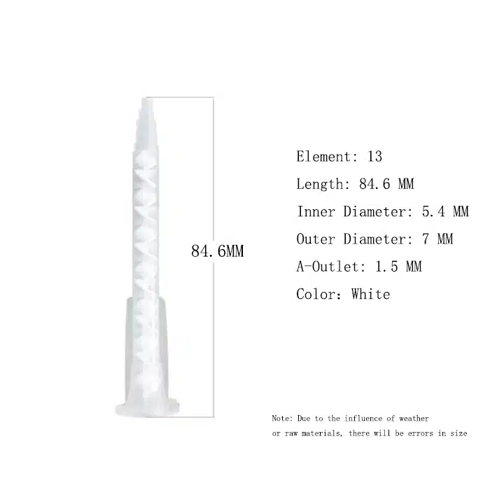 A14 Bayonet Epoxy Mixing Nozzle White Details