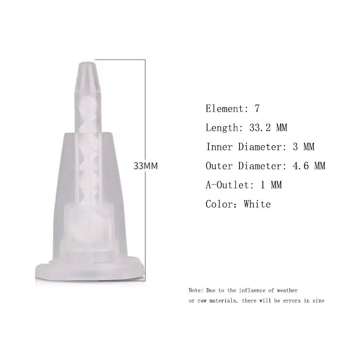 A2 static mixing nozzle A2 Bayonet Epoxy Mixing Nozzle White Details
