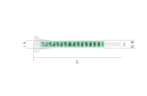 A4 Square Static Epoxy Mixing Nozzle Green Specification