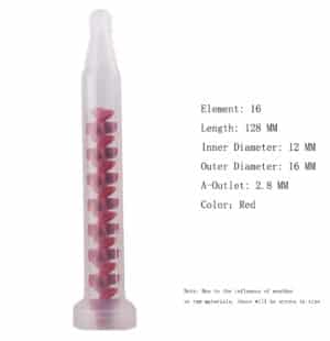 RM12-16 Dynamic Epoxy Mixing Nozzle Red