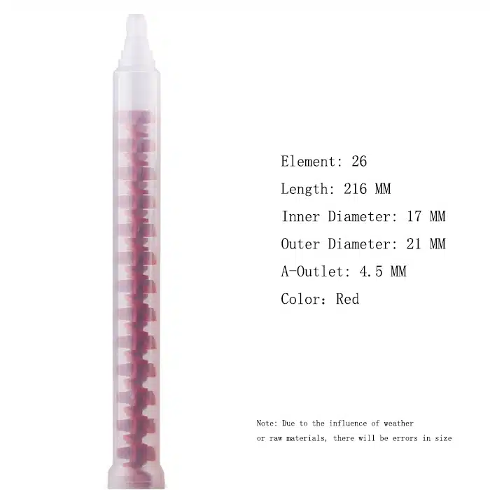 RM17-26 Dynamic Epoxy Mixing Nozzle Red