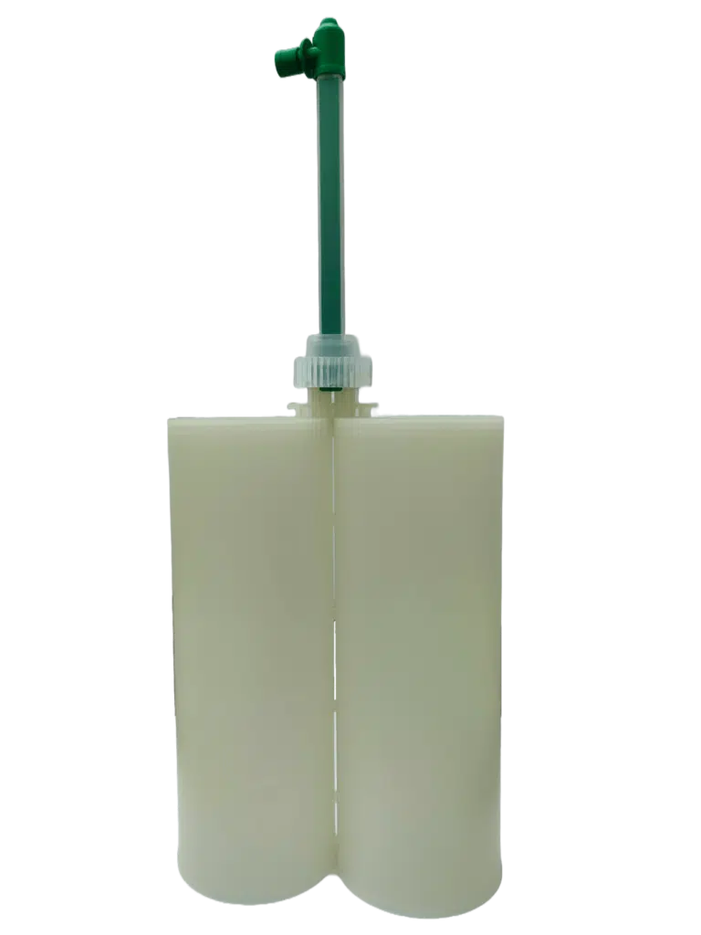 Dual Cartridge Syinge Barrel With Static Mixing Nozzle