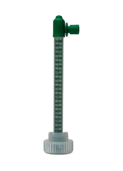 Static mixing nozzle for spraying