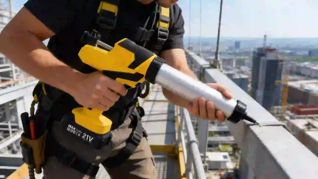 Cordless Caulking Gun for structural Anchoring